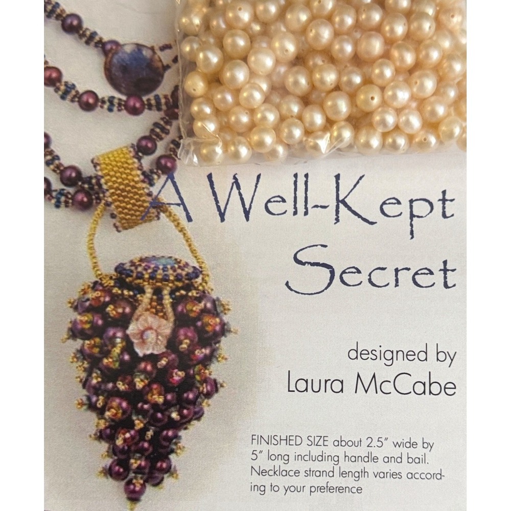 Jewelry Beading Kit Necklace Laura McCabe Well Kept Secret Peach DIY